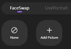 Upload photos from the local device to form a face model and apply it to the target face-swapping area.